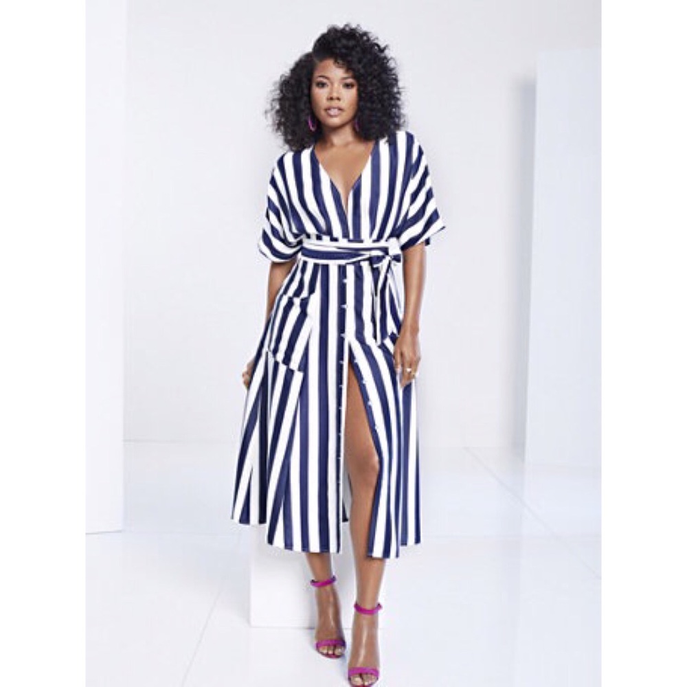 NY&CO Striped Kimono Dress - Gab Union Collection